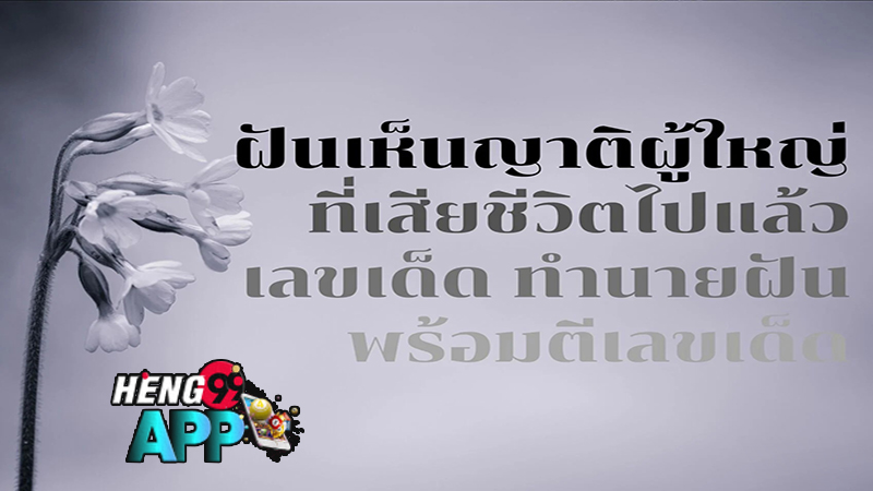 ฝันว่าเห็นคนตายมาหา