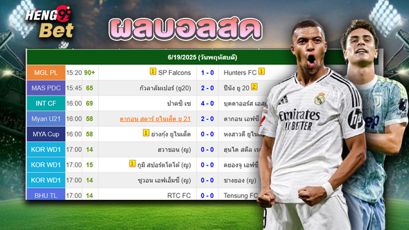 รูปภาพผลบอลสดของ heng99