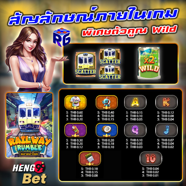 รูปภาพสัญลักษณ์อัตราจ่ายภายในเกมของ heng99